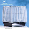 An XXL size universal bird cage mesh cover set shown on a surface.