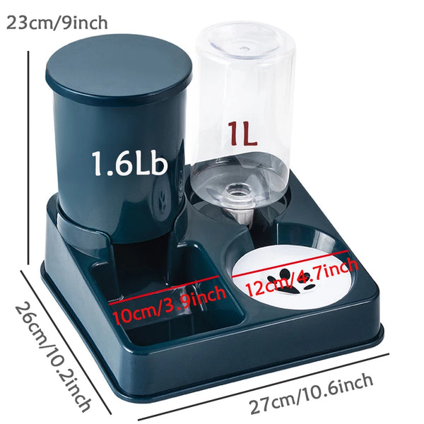 2-in-1 Automatic Pet Feeder and Water Dispenser
