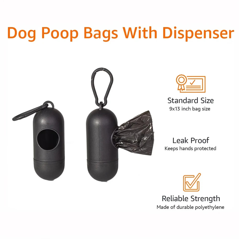 Dog Waste Bags with Dispenser - 8 Rolls, Leakproof and Odorless
