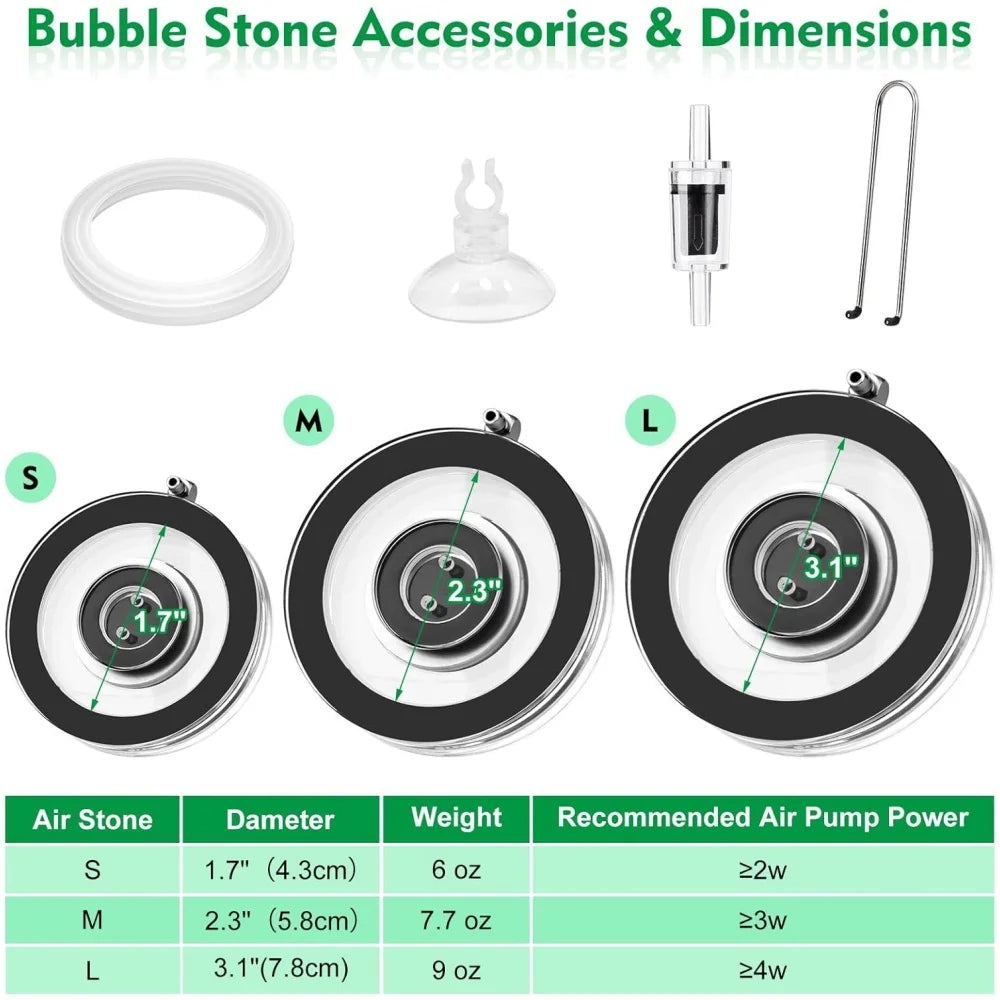 Acrylic Aquarium Bubbler Kit – Silent Oxygen Diffuser