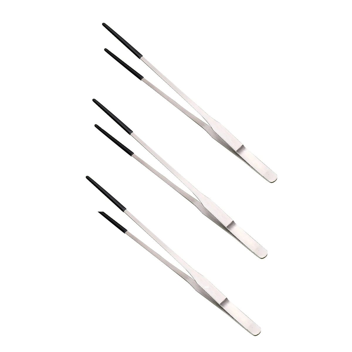 Stainless Steel Reptile Feeding Tongs with Protective Rubber Tips