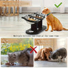 Comedero Elevado para Gatos de 3 Niveles con Base de Madera y Acero Inoxidable