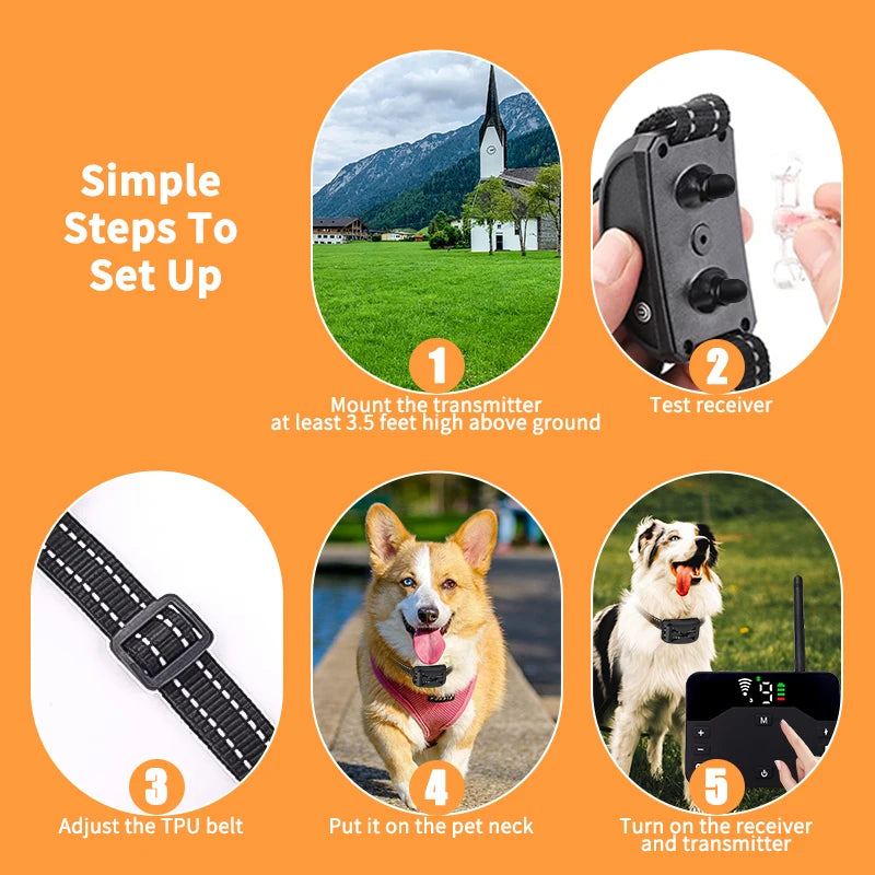 2-in-1 Wireless Dog Training Collar with Remote and Electric Fence