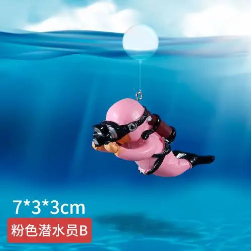 Ornement de Mini-Plongeur Lumineux pour Aquarium