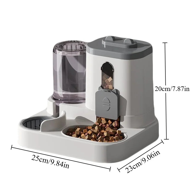 Cat and Dog Automatic Feeder with Spill Proof Water Fountain