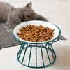 Whisker-Friendly Cat Bowl with Stand - Ceramic Anti-Tip