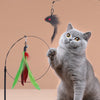 Interactive Feather Cat Teaser Wand with Suction Cup Base