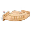 Wall-Mounted Wooden Cat Climbing Set with Sisal Scratching Post and Hammock