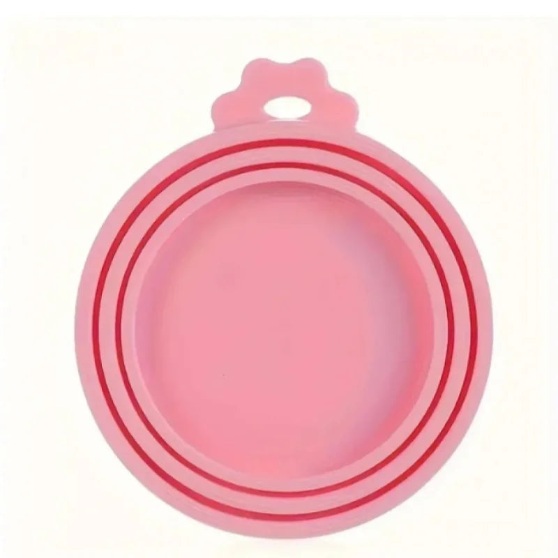 Couvercle en silicone réutilisable pour boîtes de nourriture pour animaux