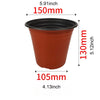 Plastic Plant Nursery Pots with Drainage Holes (Set of 10)