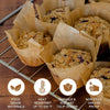 Natural Unbleached Tulip Cupcake Liners (100-Pack)