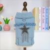Charming Denim Jacket for Small Dogs with Playful Prints