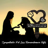 Wooden Pet Memorial Garden Stake with Paw Print