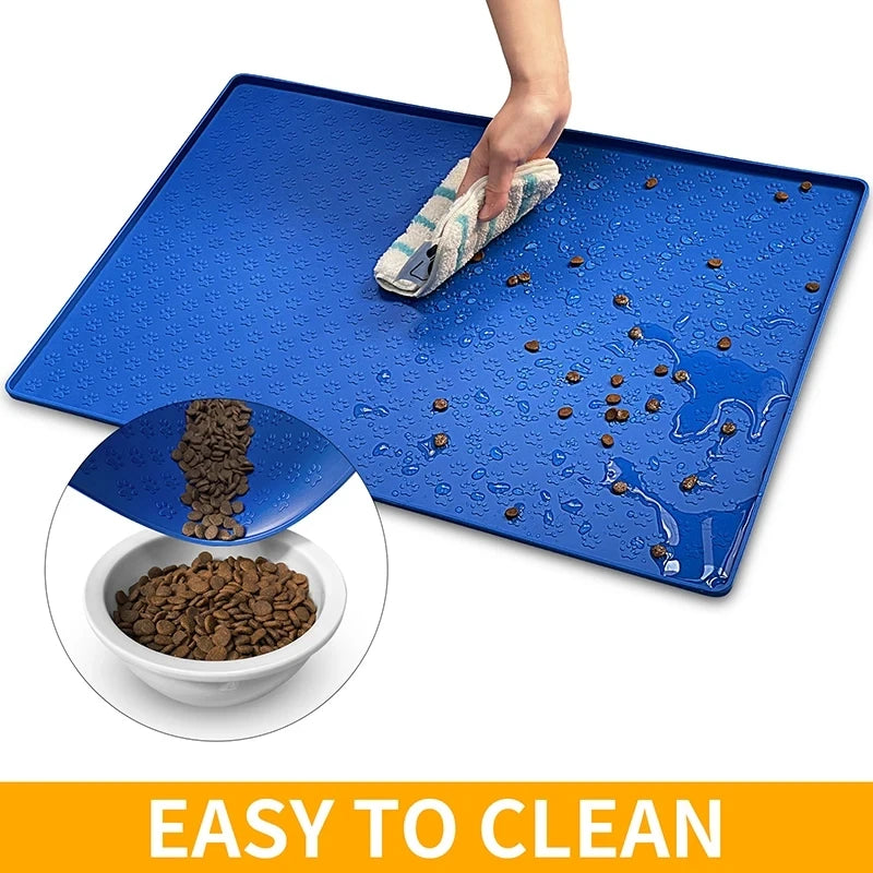 Alfombrilla de Silicona Impermeable para Alimentación de Mascotas