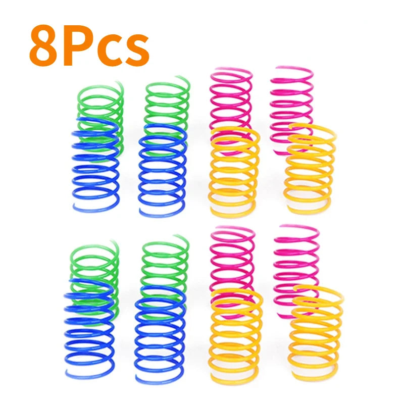 Colorful Coil Spring Cat Toys – Interactive Bouncy Play Set