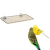 Stainless Steel Bird Perch Platform with Secure Cage Mount