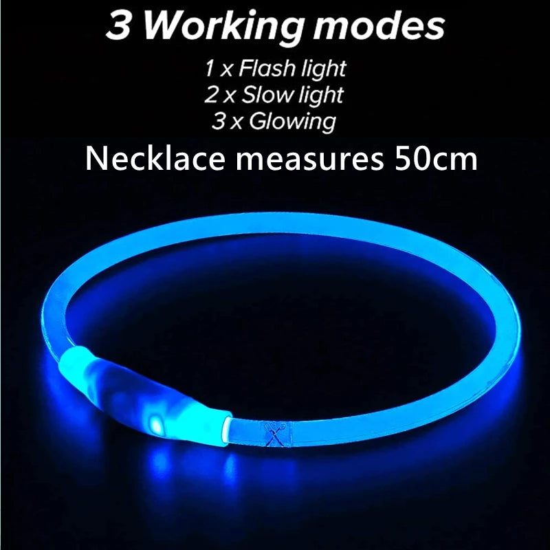 Rechargeable LED Dog Collar with USB Charging