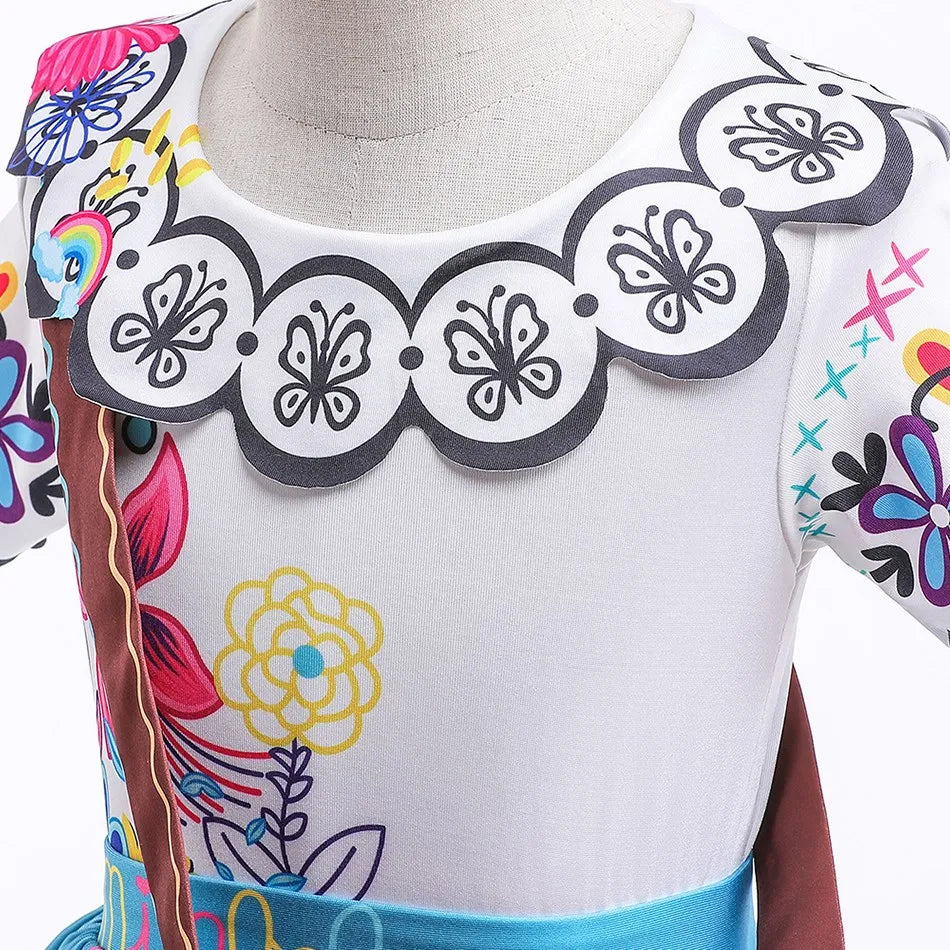 Floral Print Princess Dress for Girls, Inspired by Mirabel