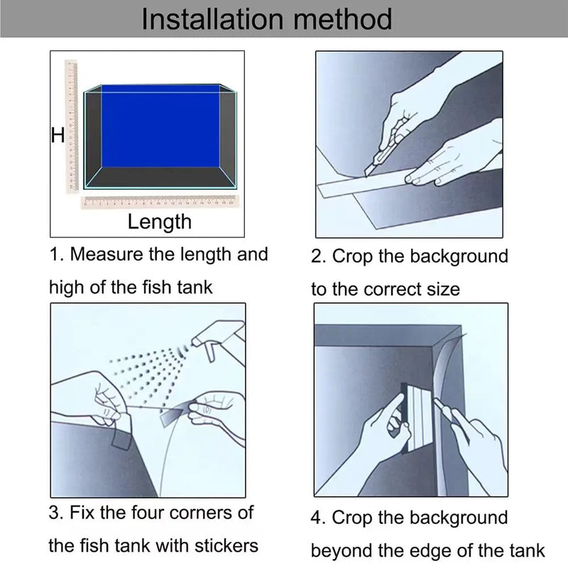 Aquarium 3D Background Sticker Poster for Fish Tank