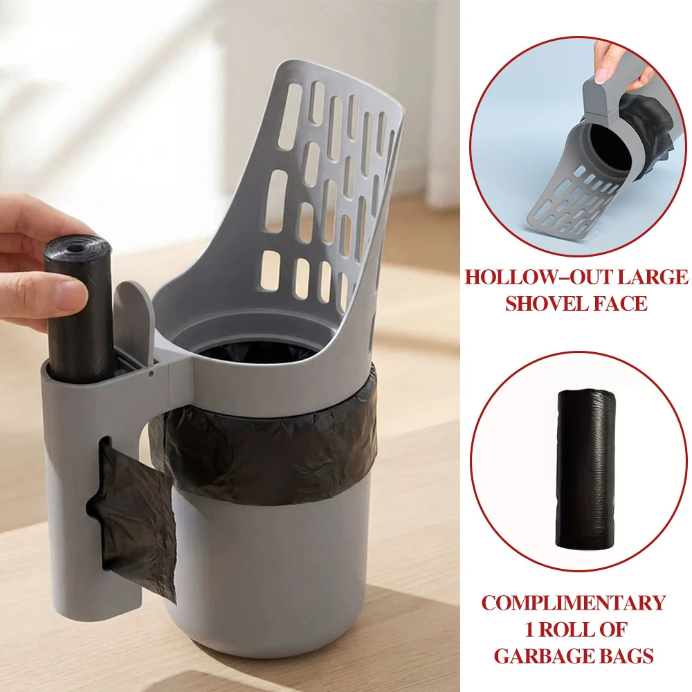2-in-1 Cat Litter Scoop with Storage