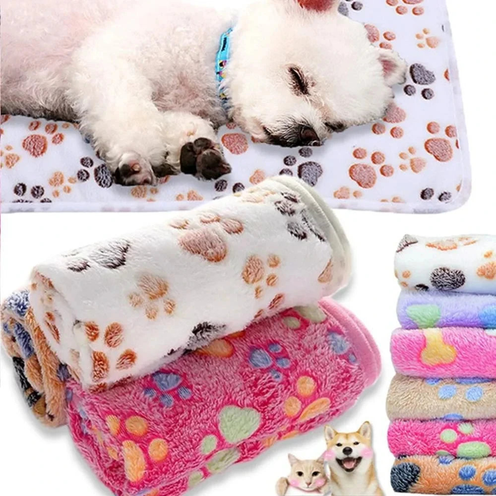 Cozy Fleece Pet Bed Mat & Blanket for Dogs, Cats, and Small Animals