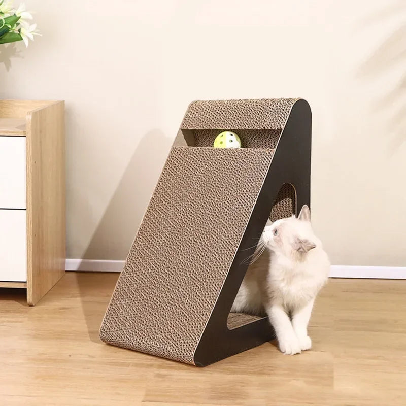 2-in-1 Cat Scratcher with Rotating Ball