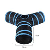 أنبوب تسلق قابل للطي للحيوانات الأليفة باللونين الأسود والأزرق للعب الداخلي أو الخارجي