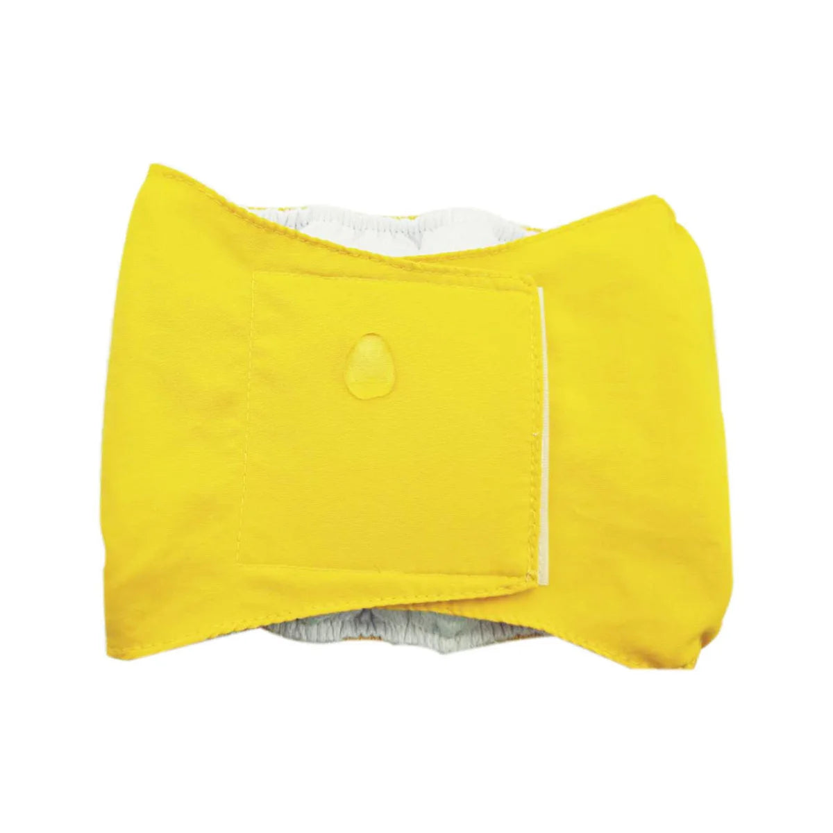 Yellow reusable cotton dog belly bands for male dogs