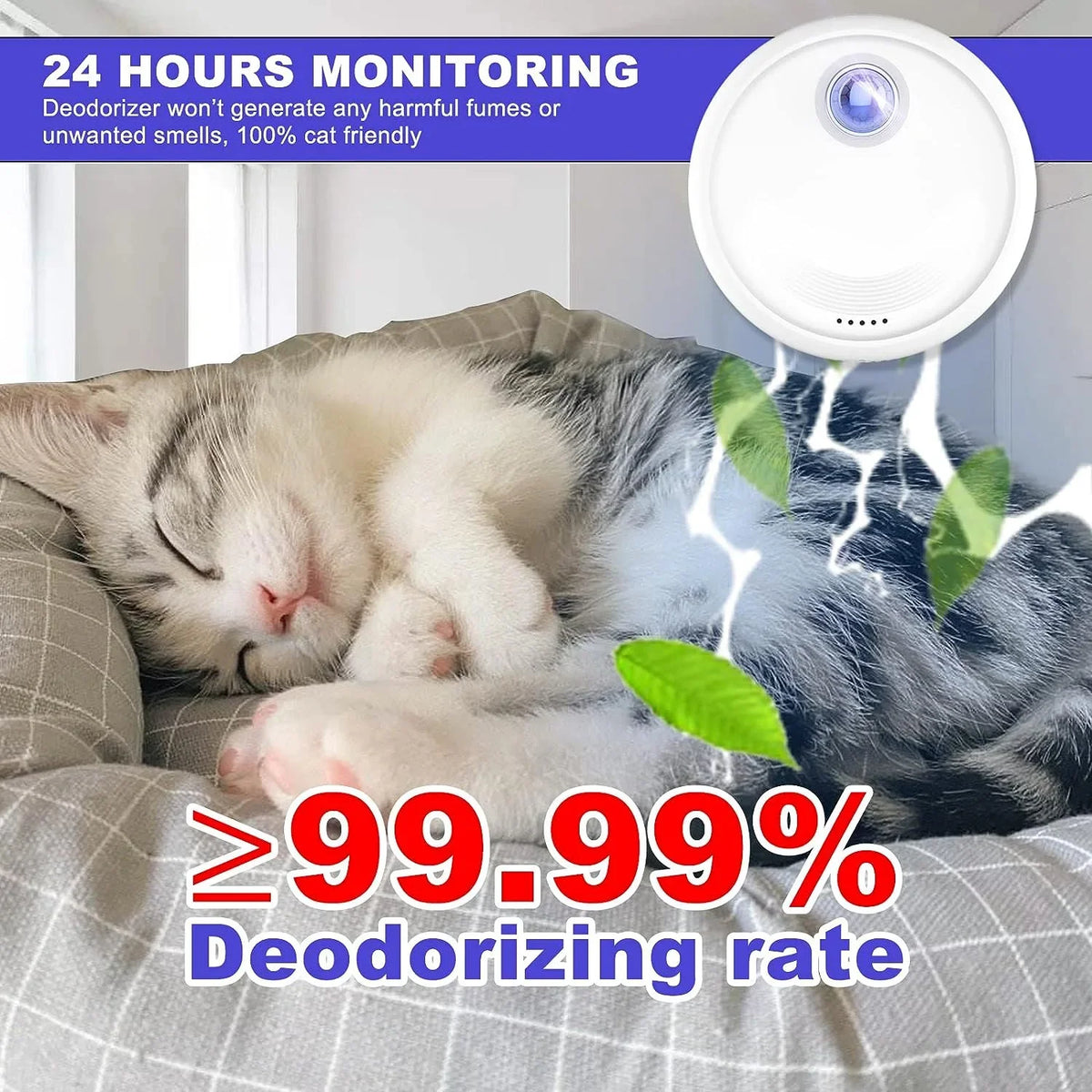 Smart Electric Pet Odor Eliminator for Litter Boxes and Cages