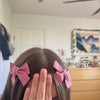 Red Plaid Fabric Bow Hair Clips for Girls