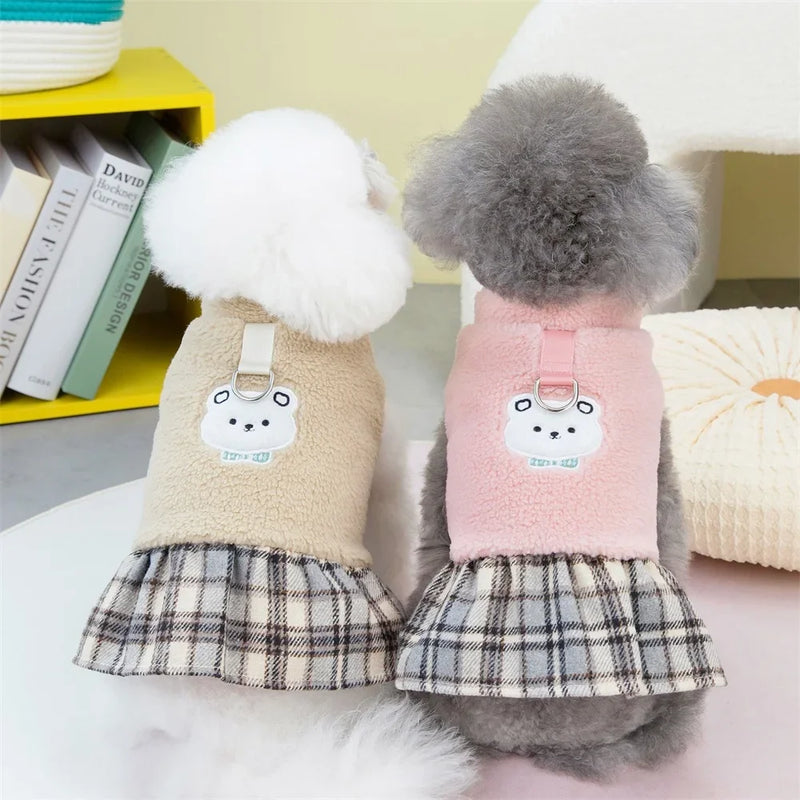 Vestido Clásico de Cuadros para Perro
