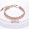 Crystal Rhinestone Dog Collar with Bone Pendant