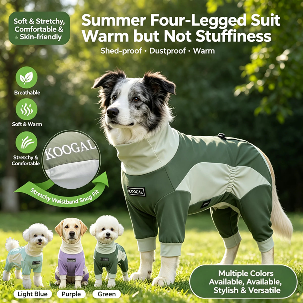 Pet Cooling Full-Body Suit for Summer Heat Relief