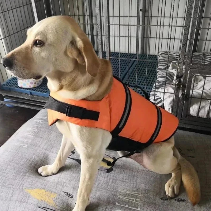 Reflective Dog Life Jacket with Adjustable Straps for Swimming and Boating