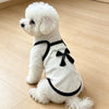Ribbed Sleeveless Pet Vest with Bow Knot for Small Dogs and Cats