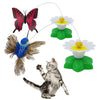 Jouet pour chat électrique rotatif en forme de papillon