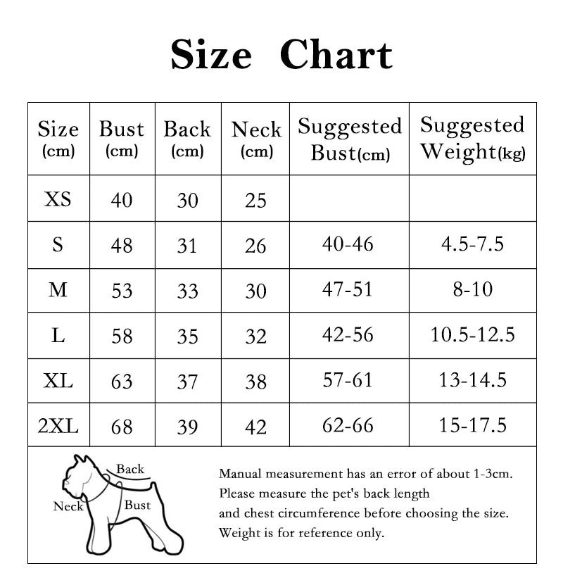 Patterned Dog Coat for Autumn and Winter