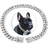 Luxus-Hundehalsband mit Strass und Cubano-Kette