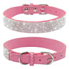 Kristall-Straß-Halsband aus Leder