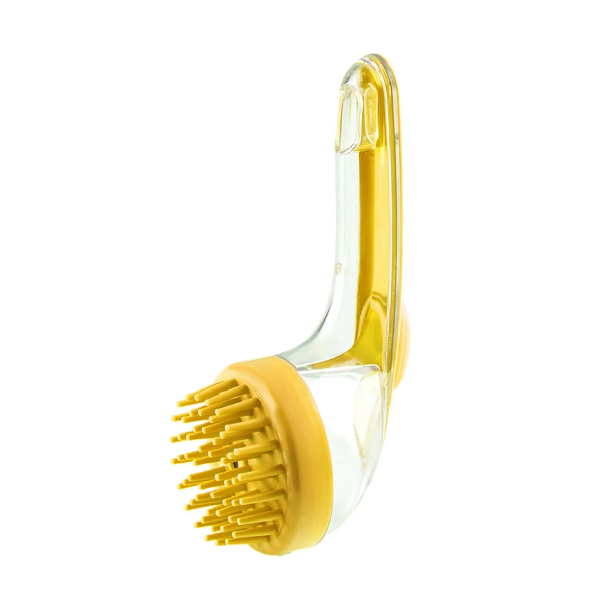 Pet Bath Brush with Shampoo Dispenser and Soft Silicone Bristles