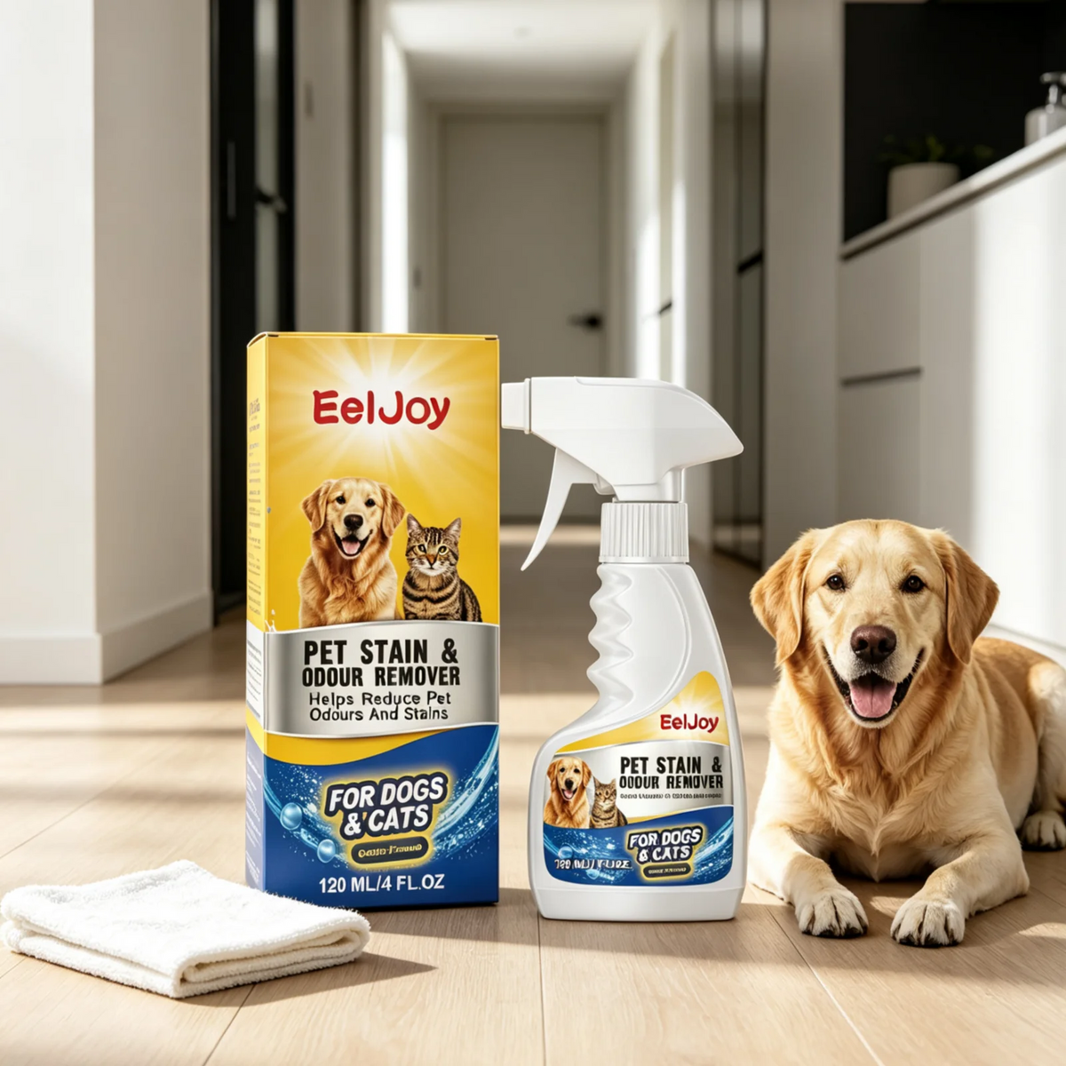 Pet Stain & Odor Eliminator Spray with Fine Mist Nozzle
