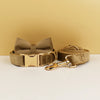 Personalisiertes Halsband, Geschirr & Leine Set mit abnehmbarem Fliegenknoten