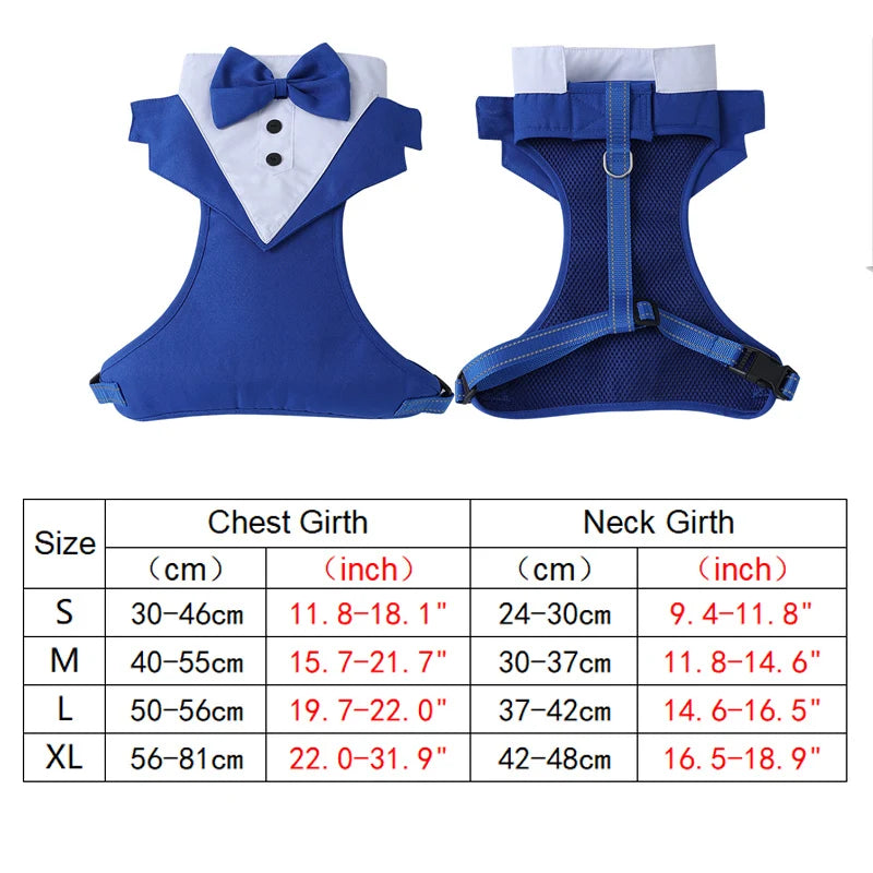 Dog Tuxedo with Bowtie for Weddings and Special Occasions