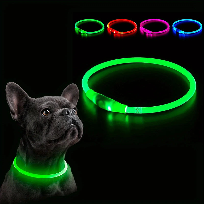 USB-wiederaufladbarer LED-Hundehalsband für mehr Sicherheit bei Nacht