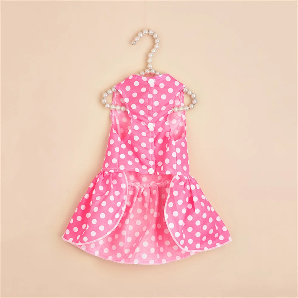 Polka Dot Dog Skirt Dress for Small Breeds