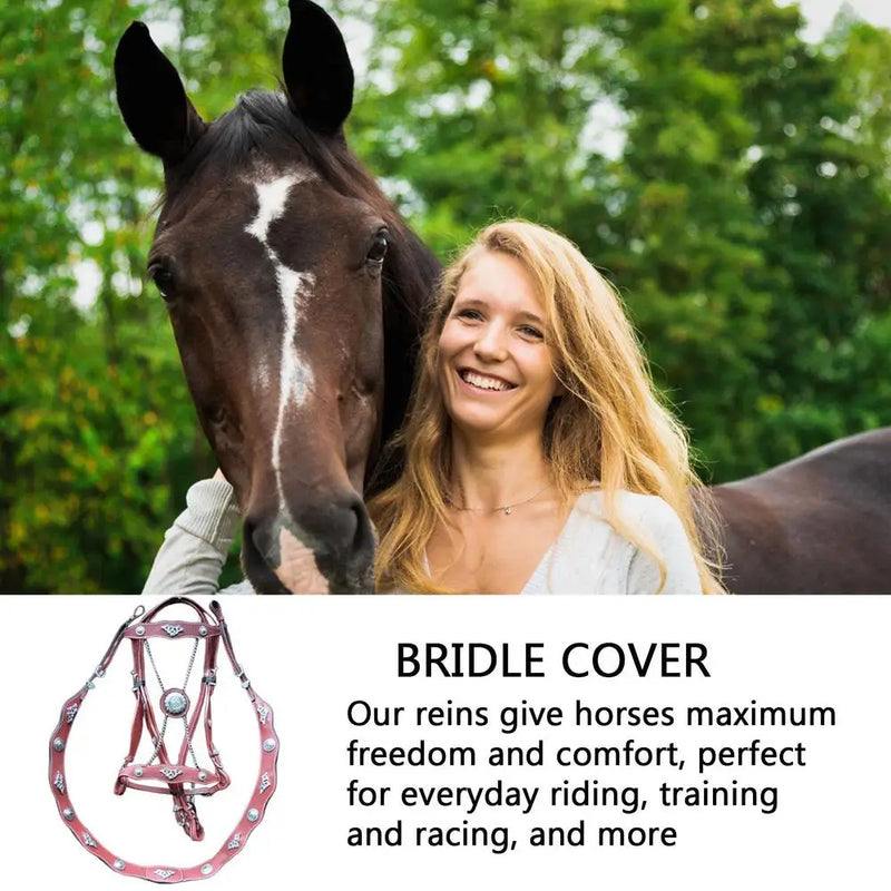 Mors en cuir PU ajustable pour cheval