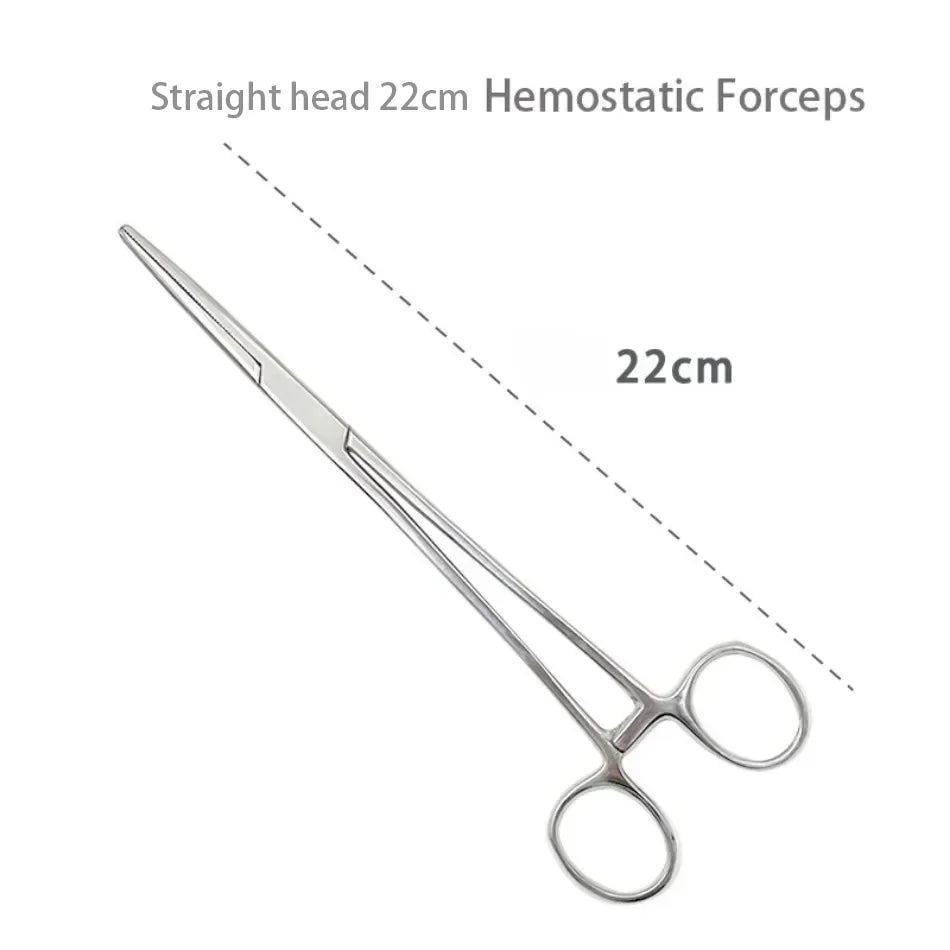 Stainless Steel Locking Hemostatic Forceps with Serrated Jaws