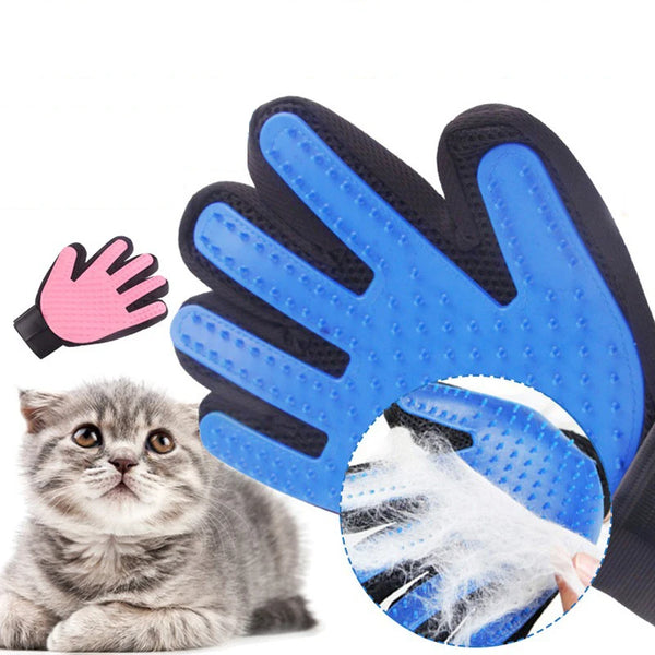 Gants de toilettage pour animaux avec peigne intégré