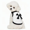 Ribbed Sleeveless Pet Vest with Bow Knot for Small Dogs and Cats