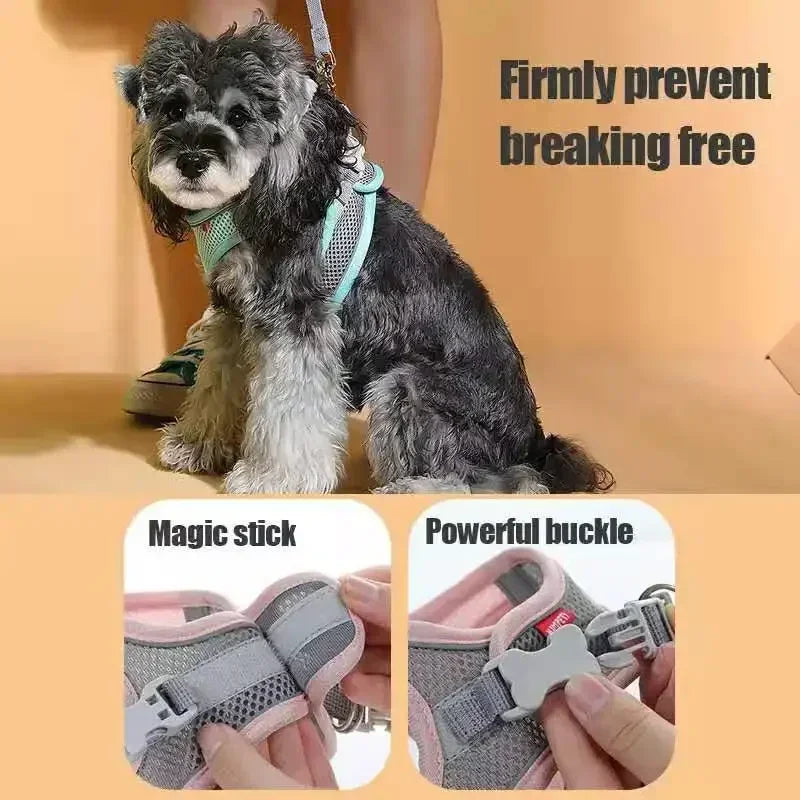 Breathable Adjustable Dog and Cat Harness Vest with Reflective Safety